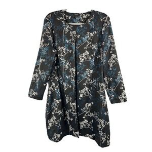 Alfani XL Floral Duster Jacket Dark Academia Whimsigoth Goth Dark Cottagecore